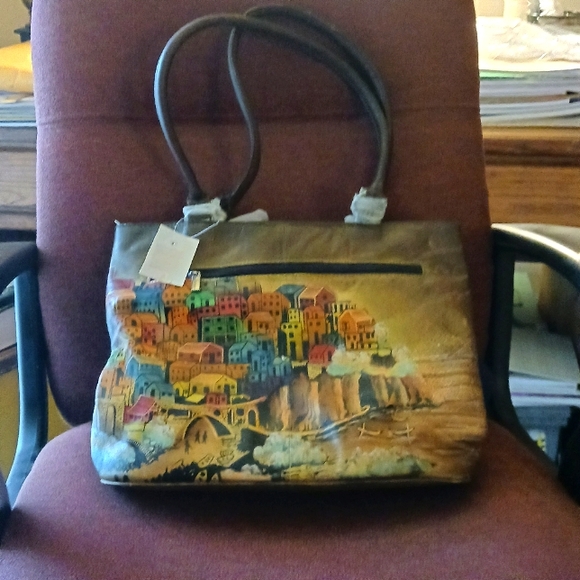 Vintage Biacci Hand Painted Purse - Picture 1 of 5
